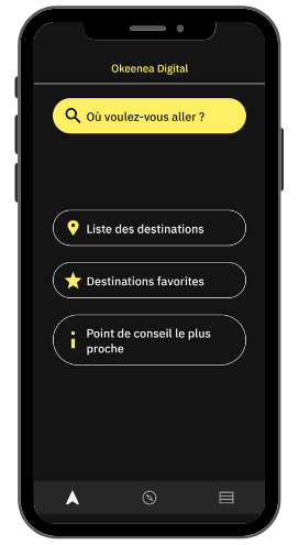 Evelity application guidage tout handicap - ecran daccueil Evelity application guidage tout handicap - ecran daccueil